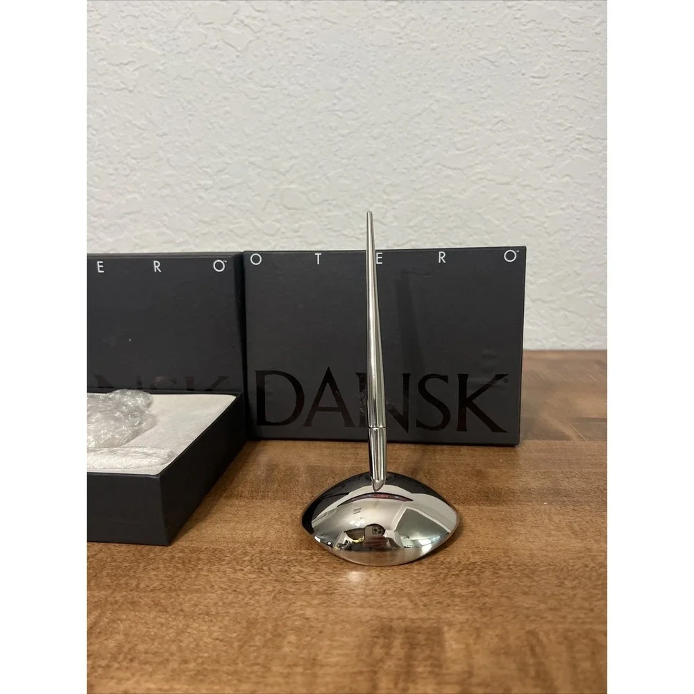 Vintage Lot Of 2 Dansk‎ Otero Silver Plated Pen Holder W/ Pen Desk Office